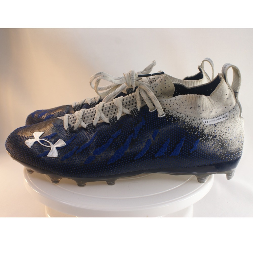 Under Armour Spotlight Lux MC Football Cleats Blue Silver 3022654-401 Mens 13